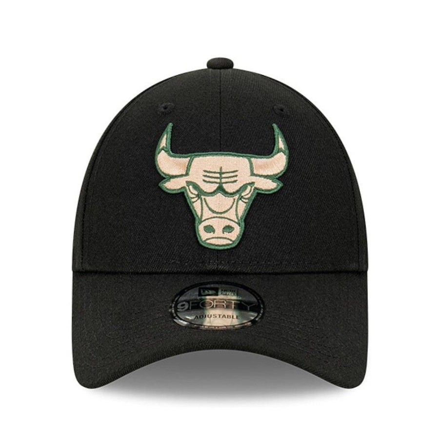 Men New Era Nba Hats | New Era 9Forty Snapback Chicago Bulls - Black / Cilantro Green