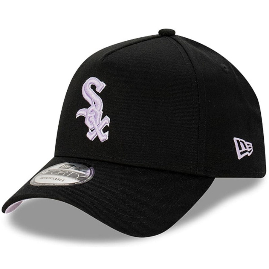 Men New Era Mlb Hats | New Era 9Forty A-Frame Snapback Chicago White Sox - Black / Lilac