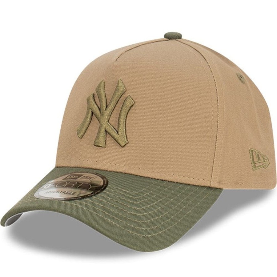 Men New Era Mlb Hats | New Era 9Forty Surplus A-Frame Snapback New York Yankees - British Khaki / Olive