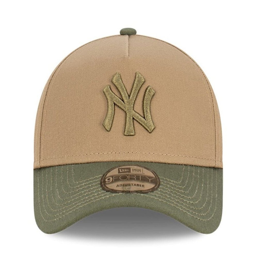 Men New Era Mlb Hats | New Era 9Forty Surplus A-Frame Snapback New York Yankees - British Khaki / Olive