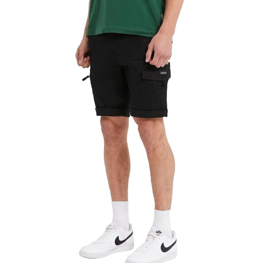 Men Henleys Shorts | Henleys Lione Denim Short - Black