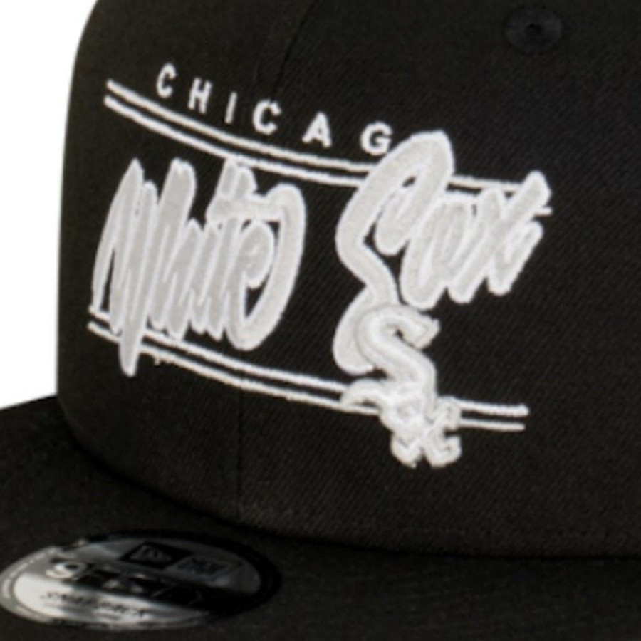 Men New Era Mlb Hats | New Era 9Fifty Script Snapback Chicago White Sox - Black