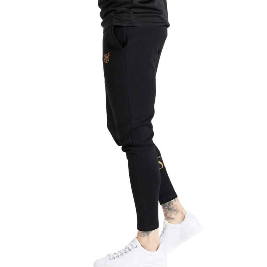 Men SikSilk Pants & Jeans | Siksilk Dynamic Track Pant - Black