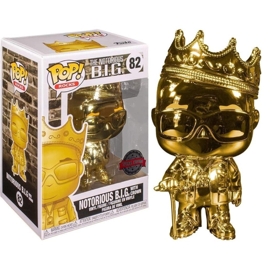 Men Funko Pop! Vinyl | Funko Notorious B.I.G Biggie Gold Chrome Pop! Vinyl #82