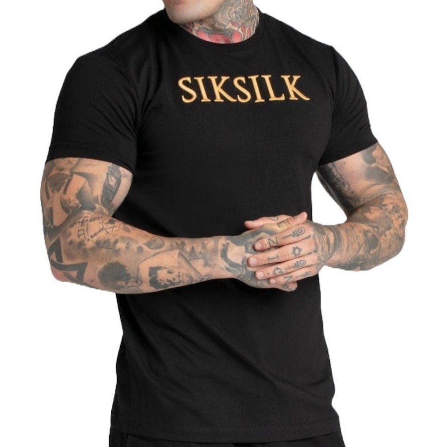 Men SikSilk Tees | Siksilk Muscle Fit Tee - Black