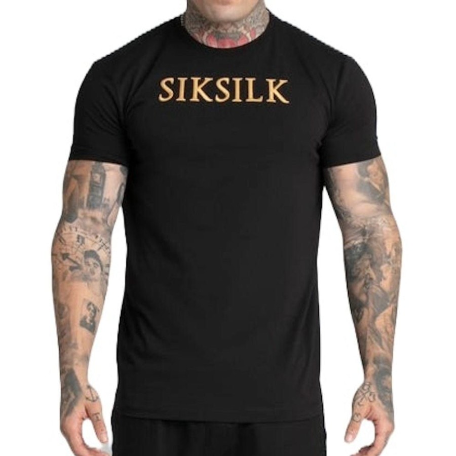 Men SikSilk Tees | Siksilk Muscle Fit Tee - Black