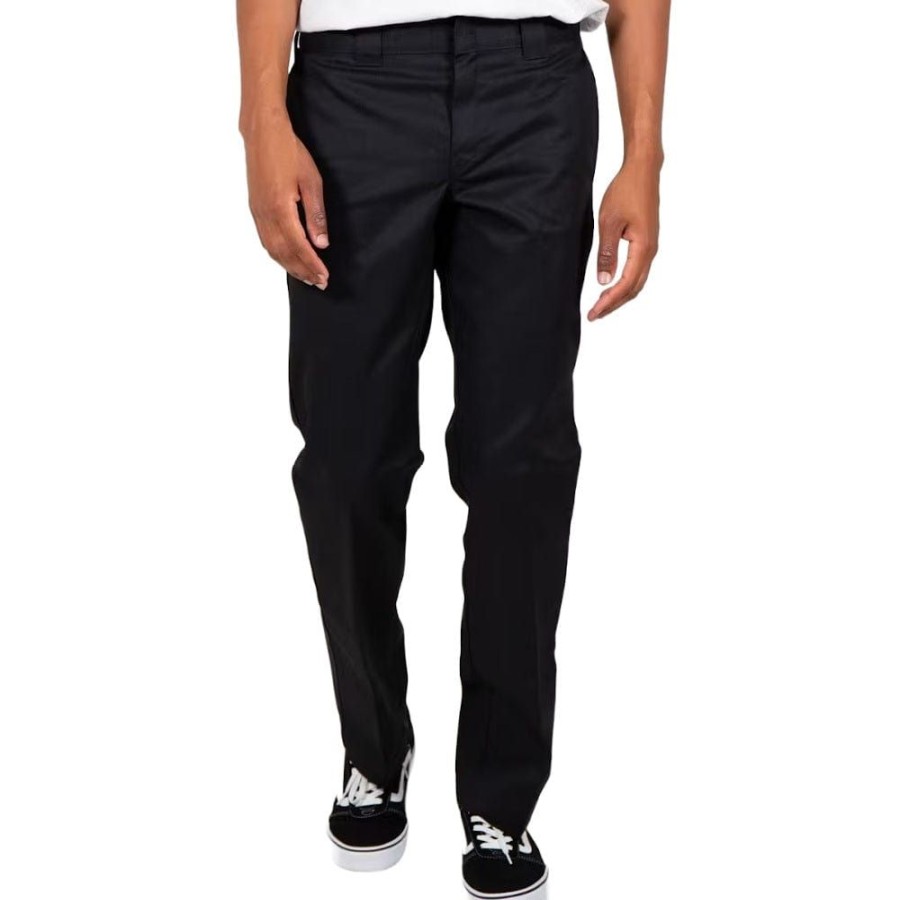 Men Dickies Plus Size | Dickies Wp873 Slim Straight Fit Work Pant - Black