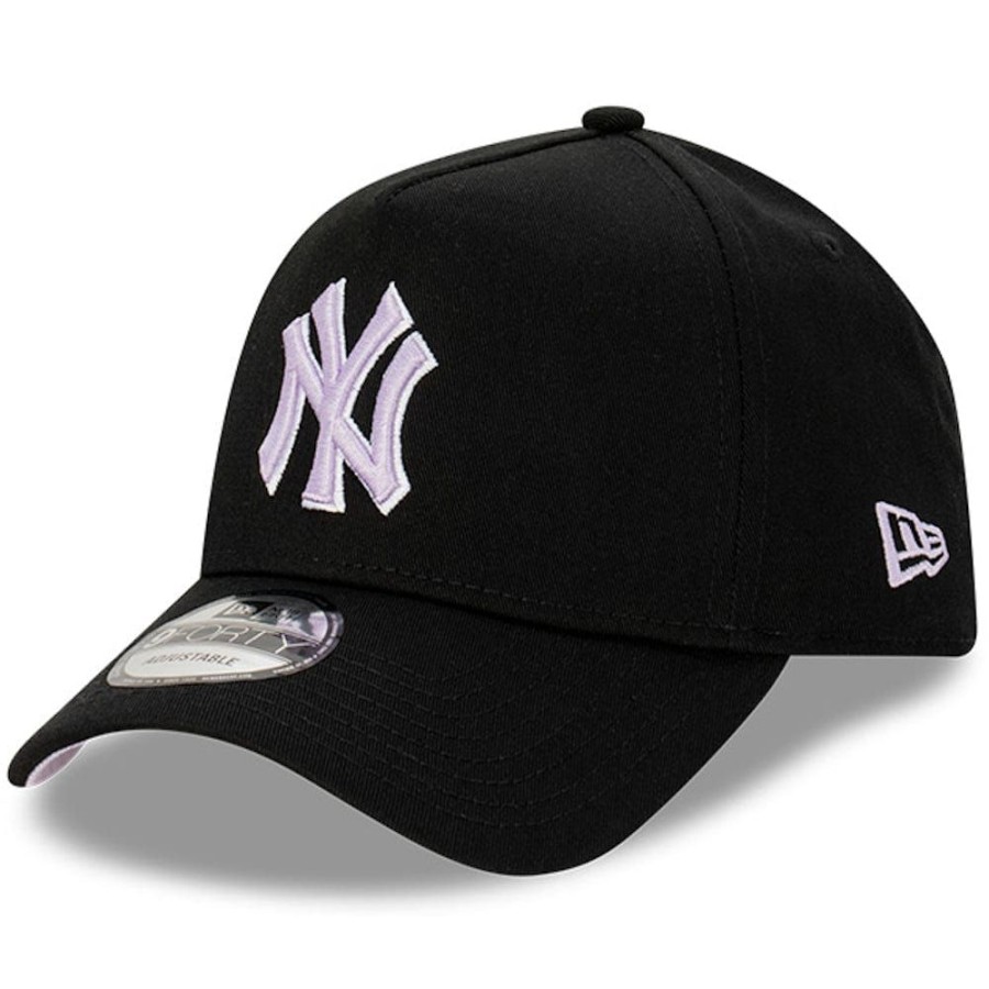 Men New Era Snapback | New Era 9Forty A-Frame Snapback New York Yankees - Black / Lilac