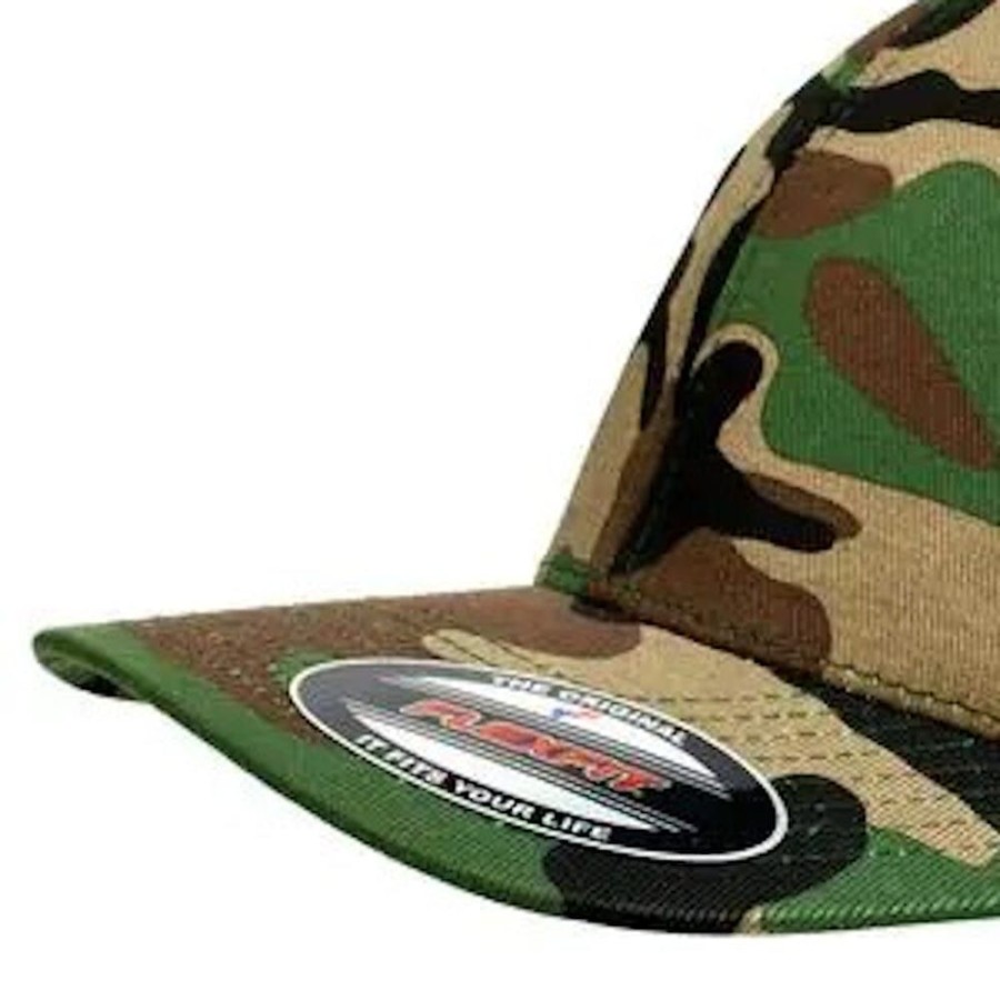 Men Flexfit Fitted | Flexfit Worn By The World Fitted Cap - Green Camo