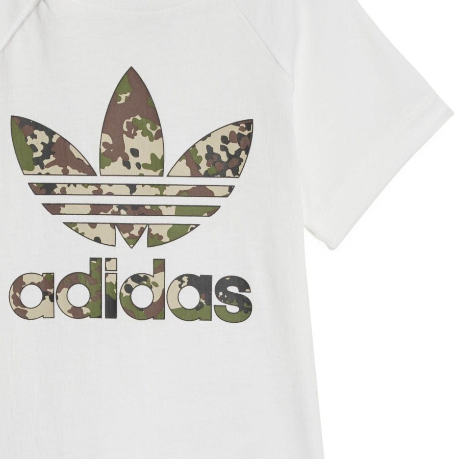 Kids Adidas Kids | Adidas Infants Short Tee Set - White / Camo