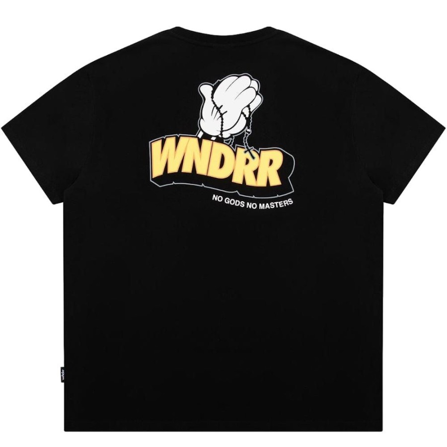 Men WNDRR Tees | Wndrr Outlook Box Fit Tee - Black