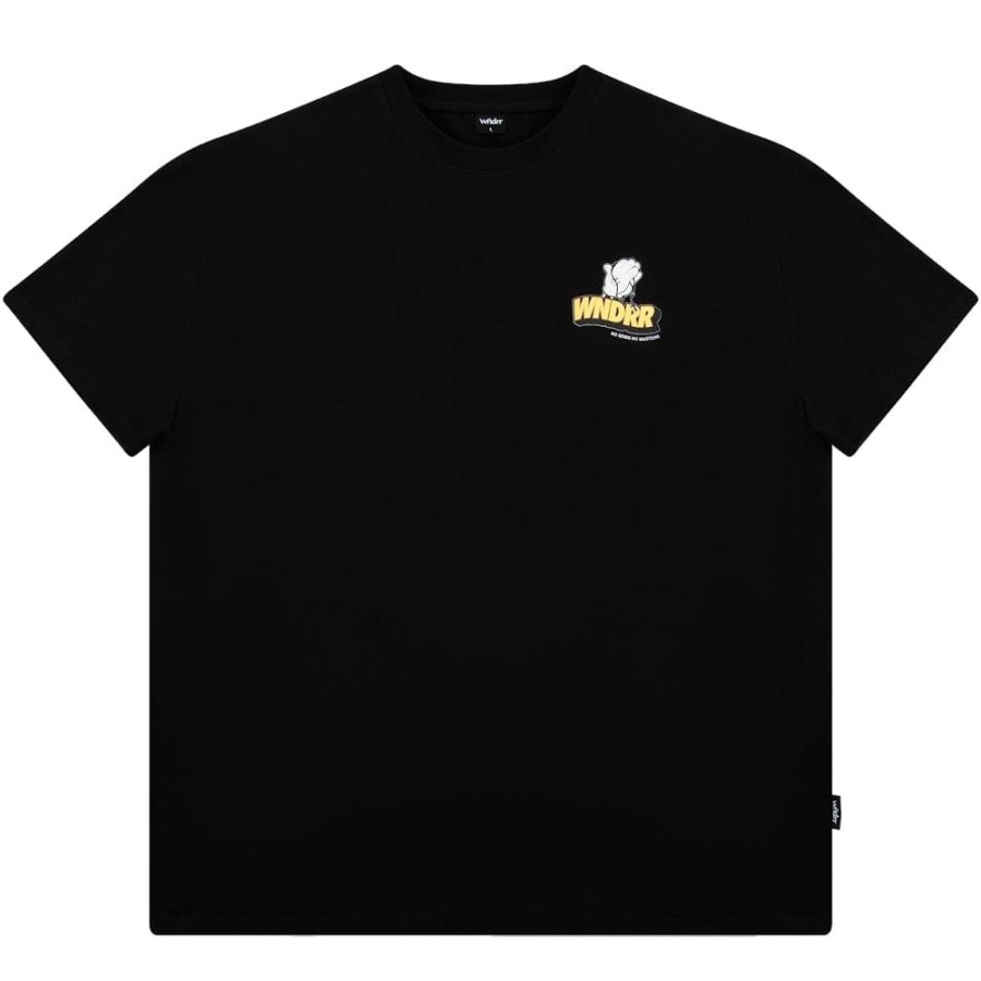 Men WNDRR Tees | Wndrr Outlook Box Fit Tee - Black