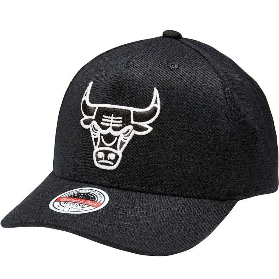 Men Mitchell u0026 Ness Snapback | Mitchell & Ness Team Logo Classic Red Snapback Chicago Bulls - Black / White