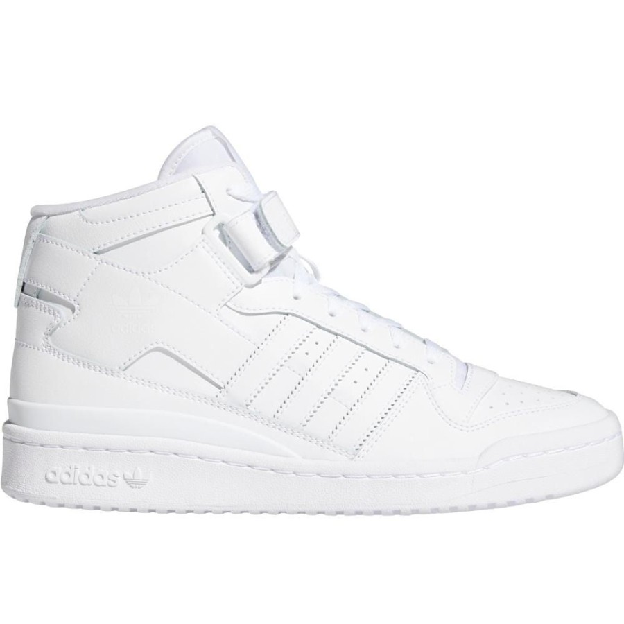 Men Adidas Adidas | Adidas Forum Mid - White / White / White