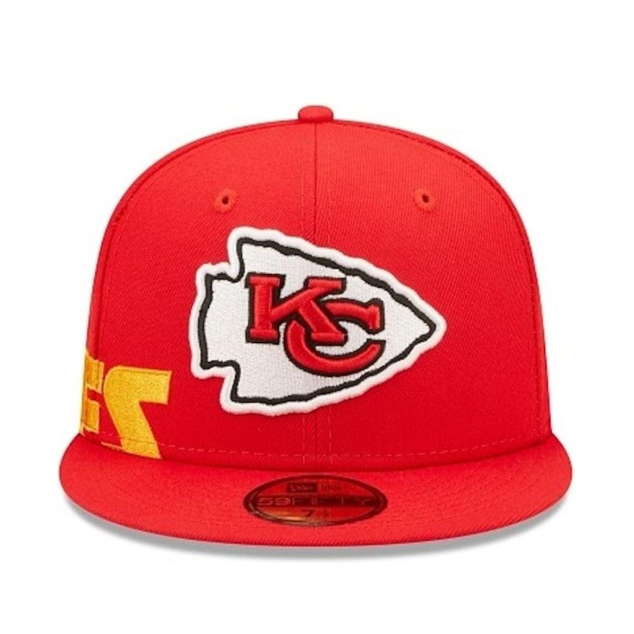 Men New Era Nfl Hats | New Era 59Fifty Side Split Fitted Cap Kansas City Chiefs - Red