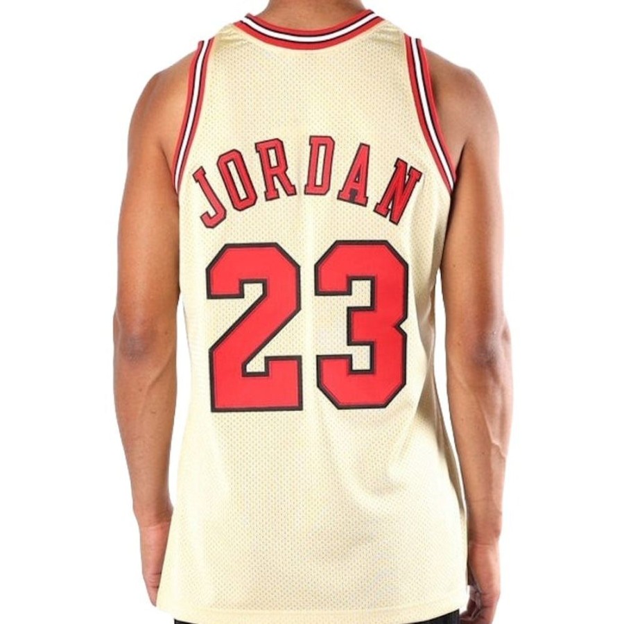 Men Mitchell u0026 Ness Jerseys | Mitchell & Ness Authentic Jersey Chicago Bulls Michael Jordan Alt 95/96 - Gold