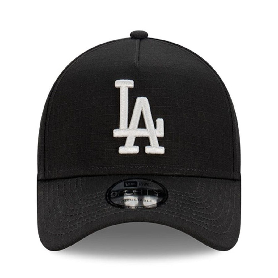 Men New Era Strapback | New Era 9Forty Ripstop A-Frame Strapback Los Angeles Dodgers - Black