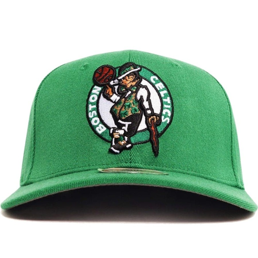 Men Mitchell u0026 Ness Nba Hats | Mitchell & Ness Team Ground 2.0 Classic Redline Stretch Snapback Boston Celtics - Green