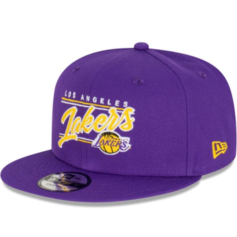 Men New Era Nba Hats | New Era 9Fifty Script Snapback Los Angeles Lakers - Purple