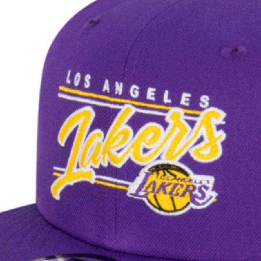 Men New Era Nba Hats | New Era 9Fifty Script Snapback Los Angeles Lakers - Purple