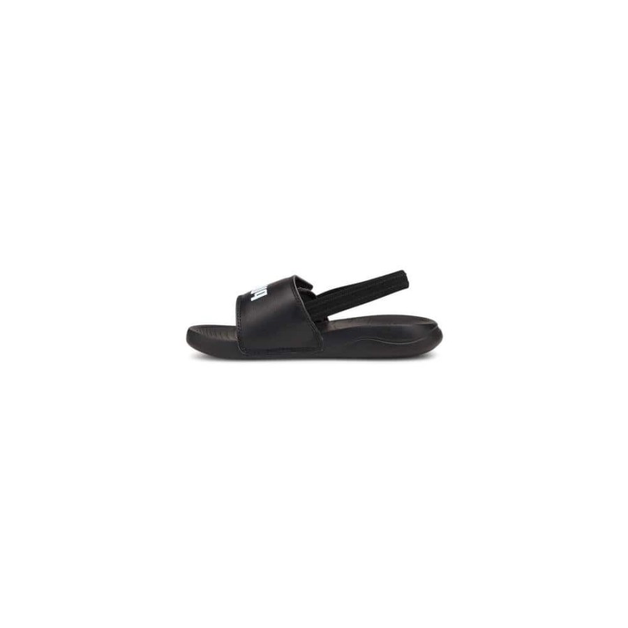 Kids Puma Kids | Puma Childrens Popcat 20 Backstrap Slide - Black / White