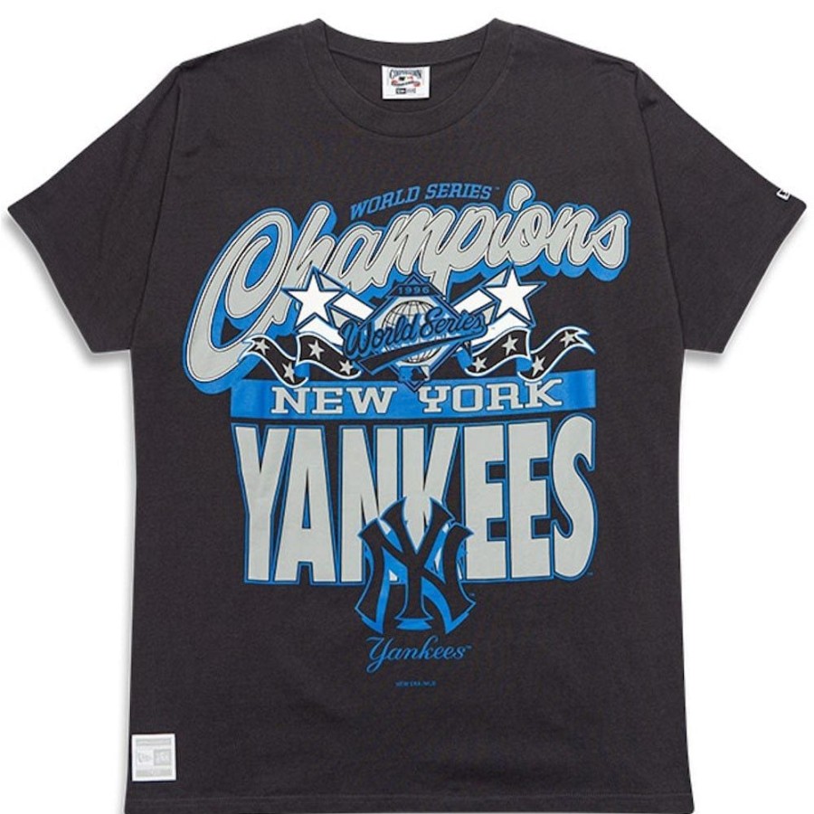 Men New Era Mlb Clothing | New Era Throwback Champs Oversize Tee New York Yankees - Navy