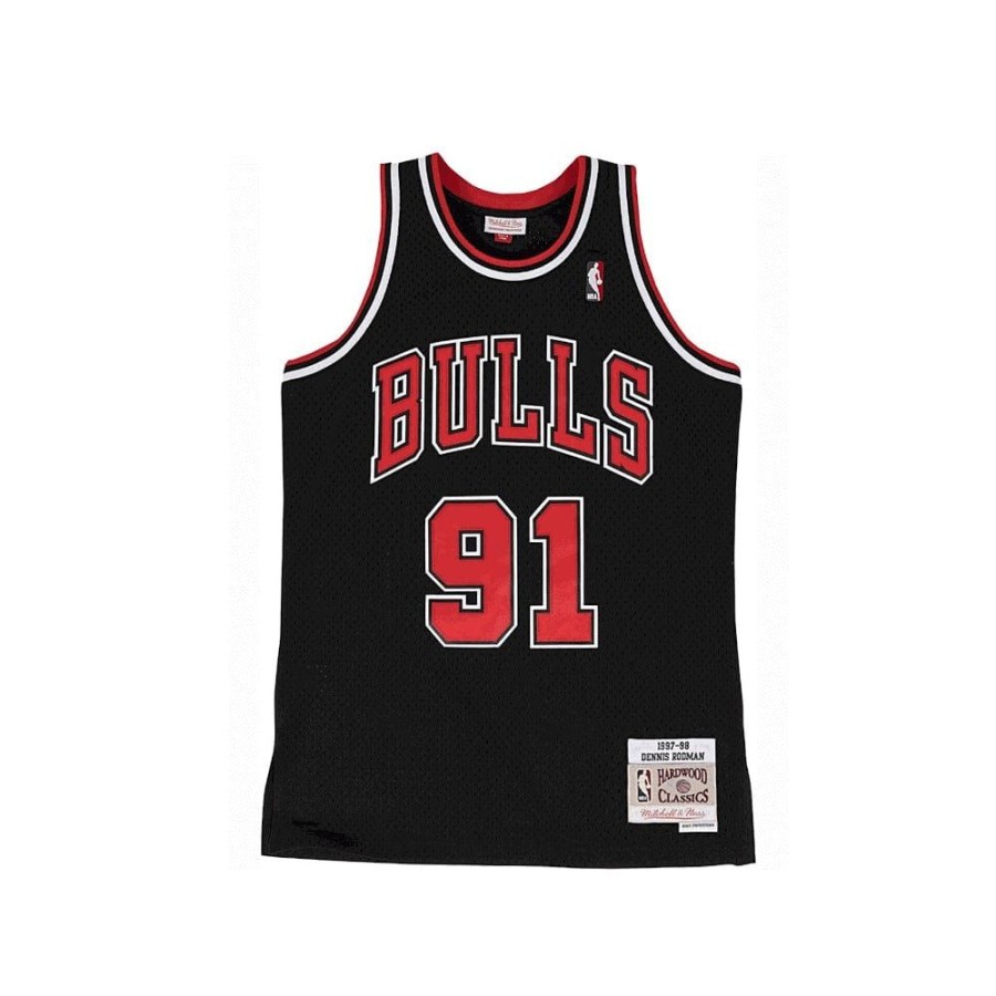 Men Mitchell u0026 Ness Nba Clothing | Mitchell & Ness Youth Swingman Jersey Chicago Bulls Dennis Rodman Alt 97/98 - Black