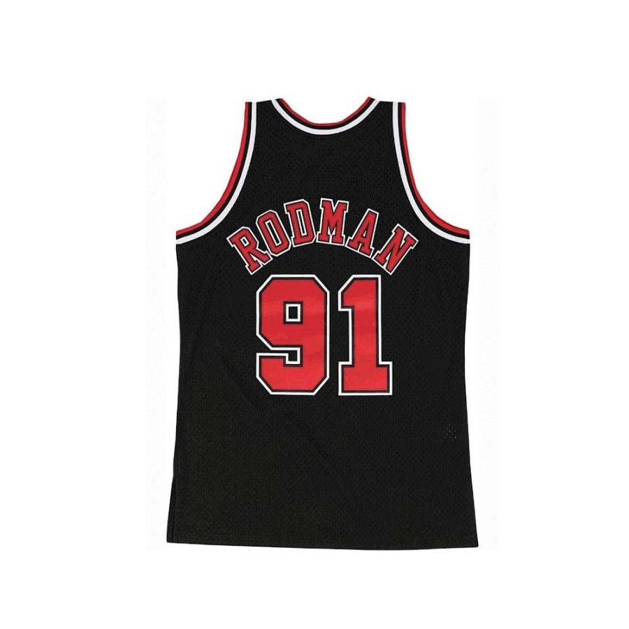 Men Mitchell u0026 Ness Nba Clothing | Mitchell & Ness Youth Swingman Jersey Chicago Bulls Dennis Rodman Alt 97/98 - Black