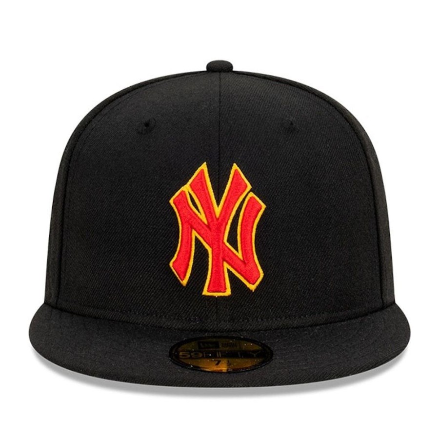 Men New Era Fitted | New Era 59Fifty Digi Colour Fitted Cap New York Yankees - Black / Scarlet / Manilla