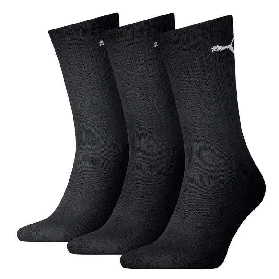 Men Puma Socks | Puma Regular Crew Socks 3 Pack - Black