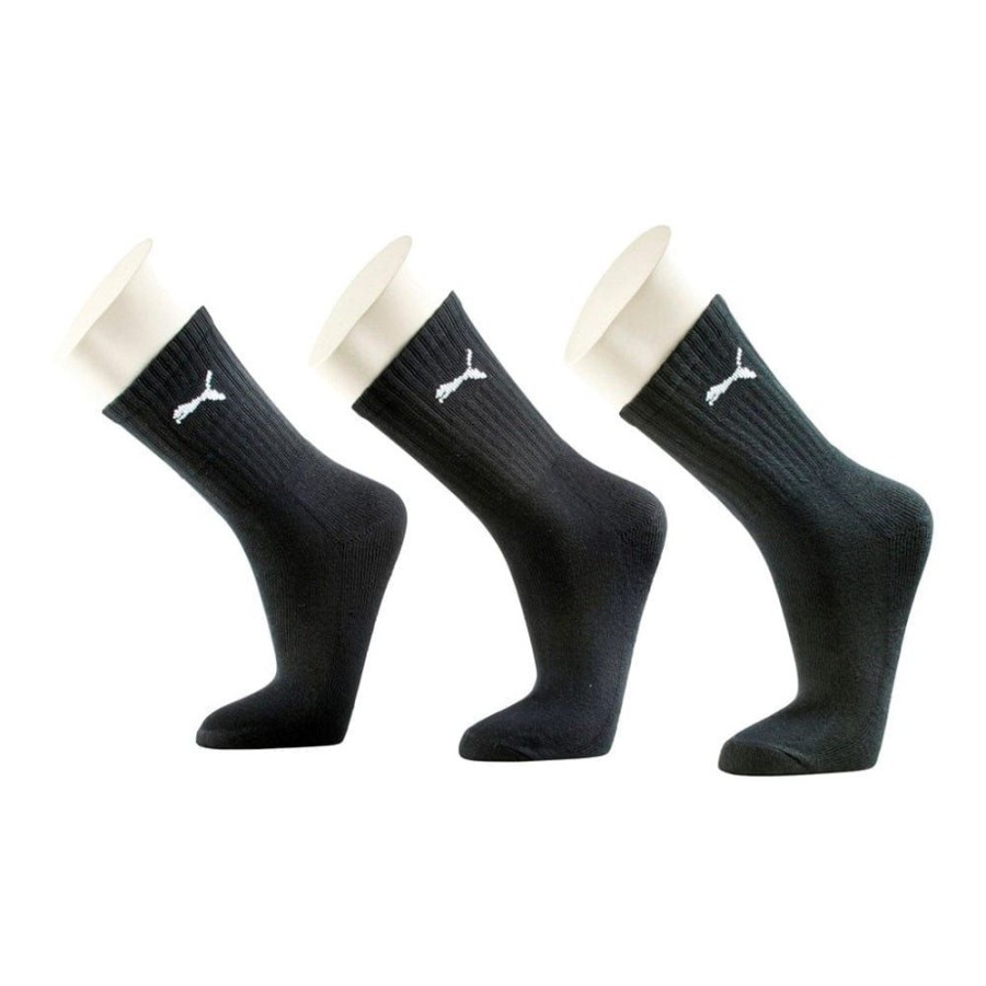 Men Puma Socks | Puma Regular Crew Socks 3 Pack - Black