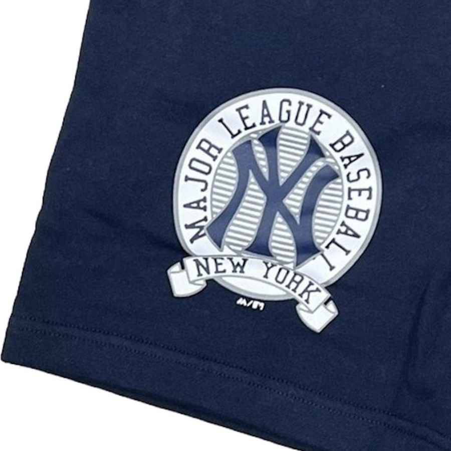 Men Majestic Athletic Mlb Clothing | Majestic Athletic New Classic Fleece Short New York Yankees - True Navy