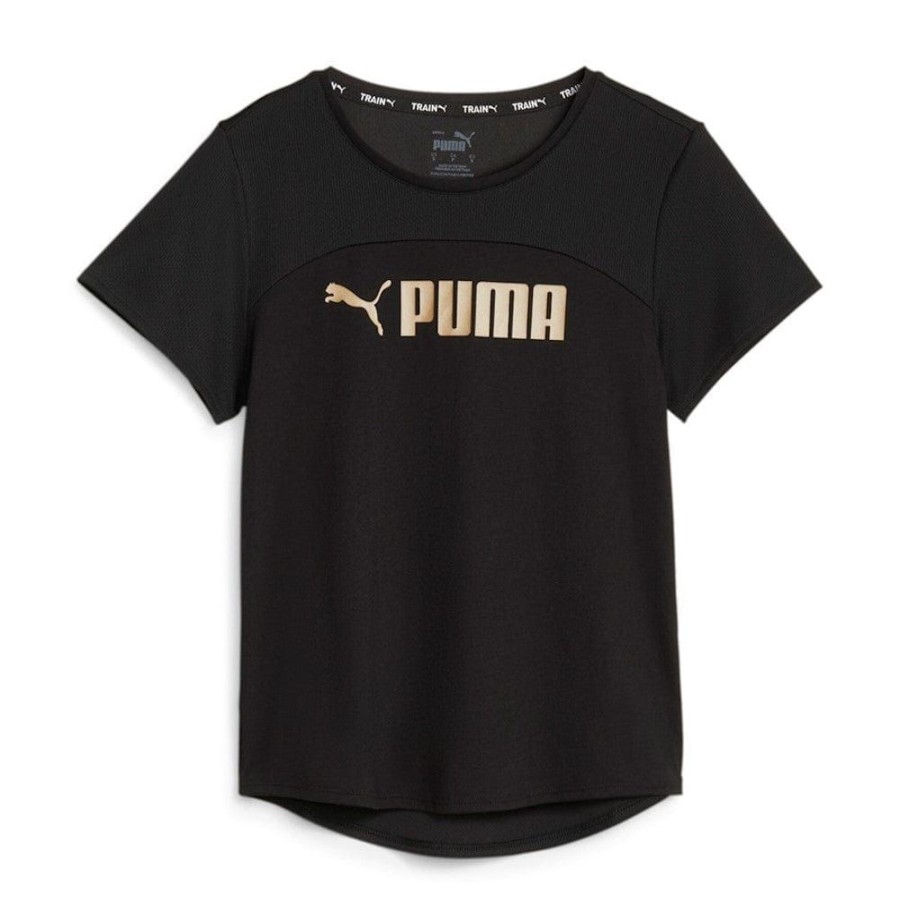 Women Puma Tops | Puma Womens Fit Logo Ultrabreathe Tee - Black