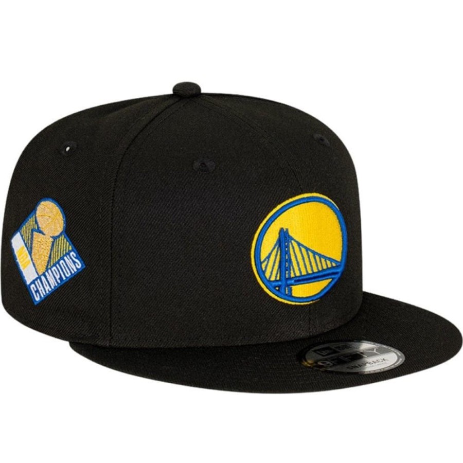 Men New Era Snapback | New Era 9Fifty Champs Snapback Golden State Warriors - Black / Metallic Gold