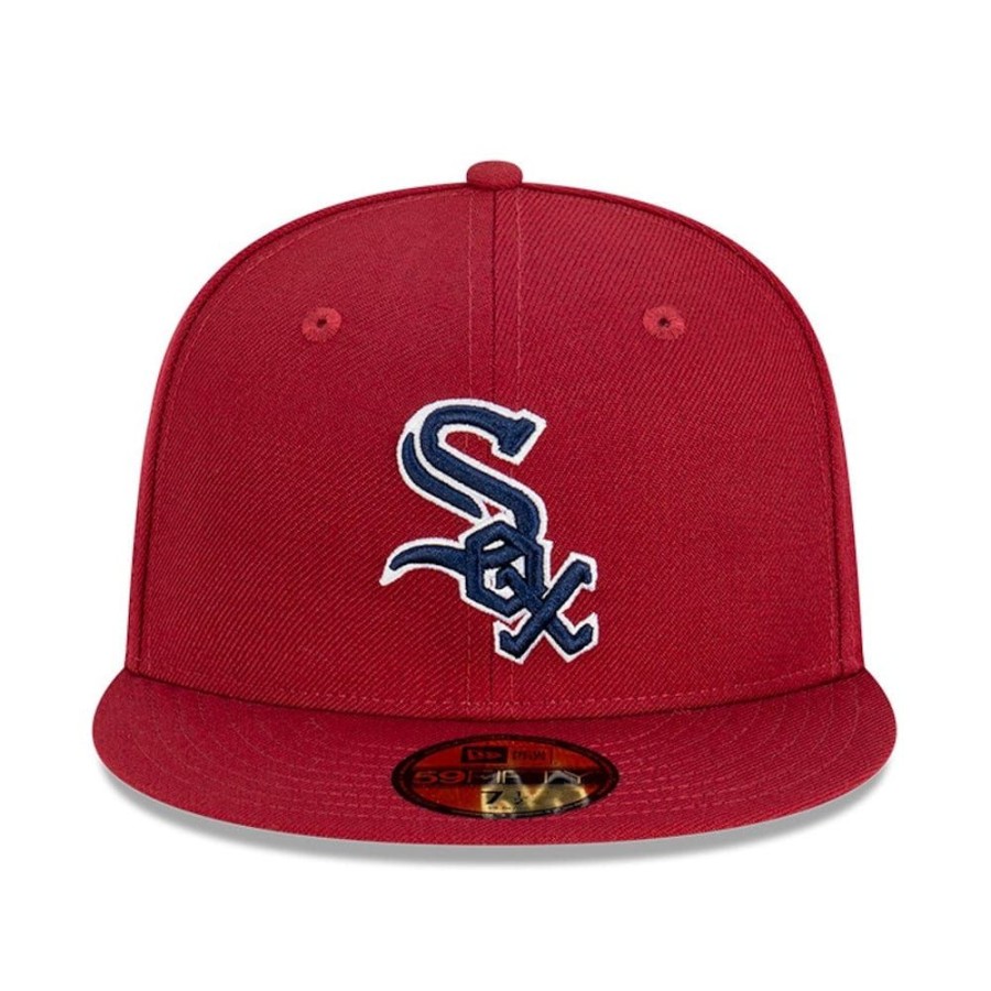 Men New Era Fitted | New Era 59Fifty Bordeaux Blue Fitted Cap Chicago White Sox - Cardinal / Navy