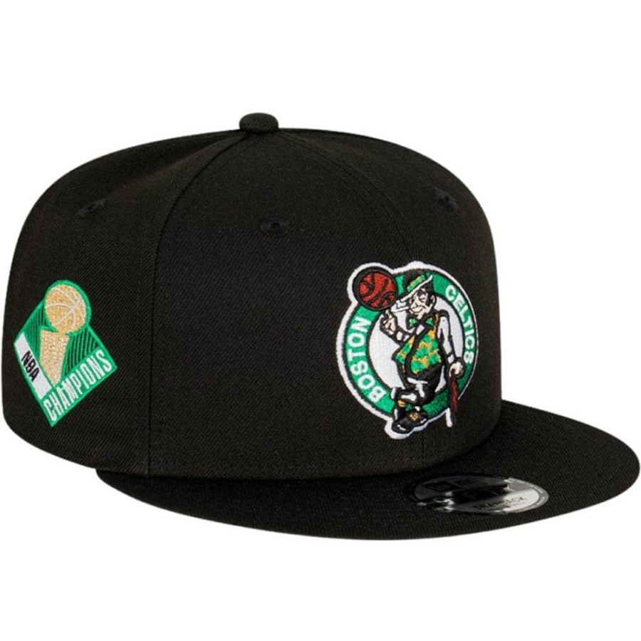 Men New Era Snapback | New Era 9Fifty Champs Snapback Boston Celtics - Black / Metallic Gold