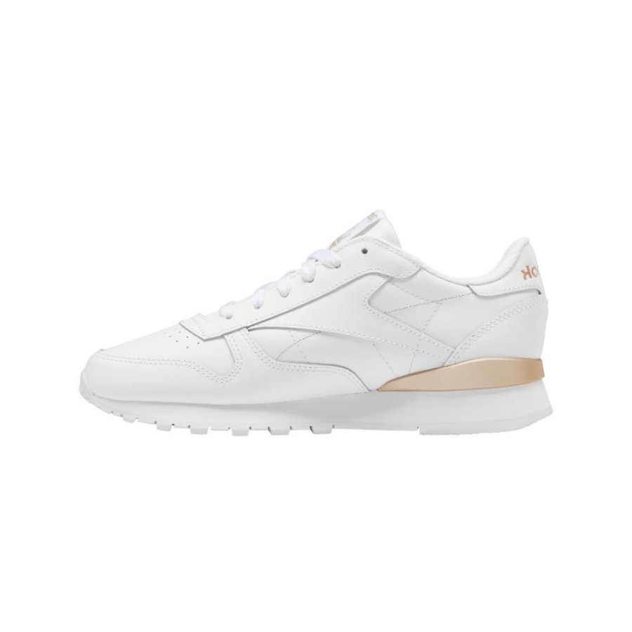 Women Reebok Reebok | Reebok Womens Classic Leather - White / Rose Gold