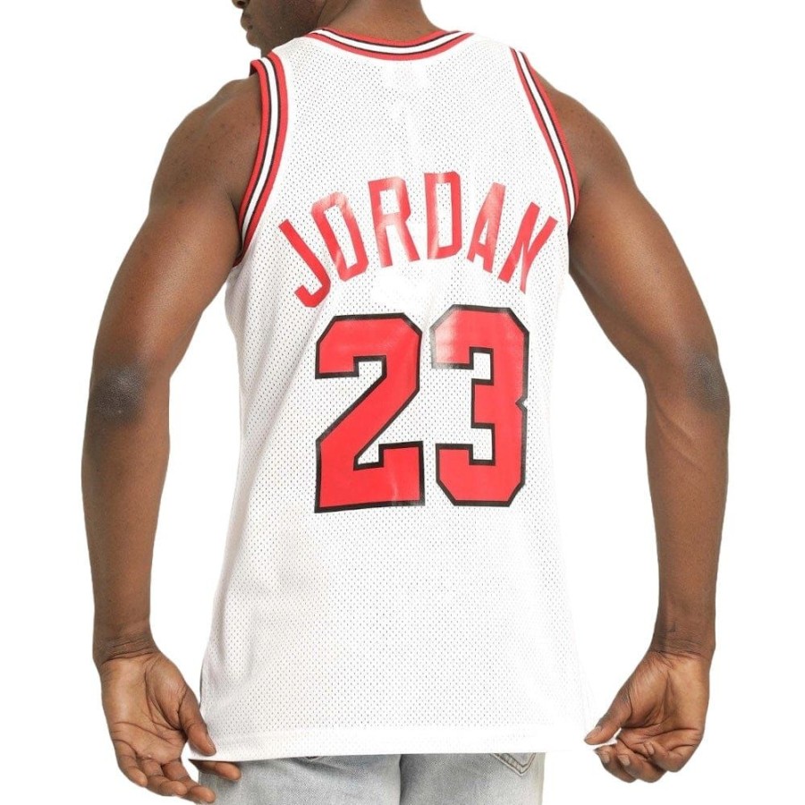 Men Mitchell u0026 Ness Nba Clothing | Mitchell & Ness Authentic Jersey Chicago Bulls Michael Jordan Home 91/92 - White