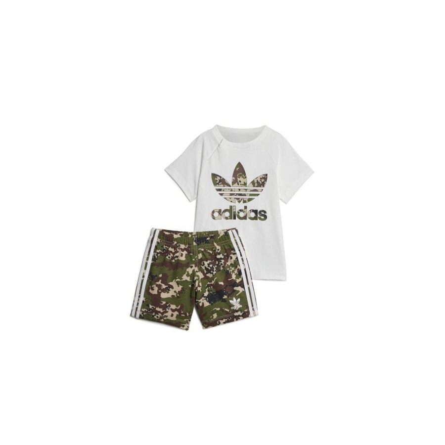 Kids Adidas Infants | Adidas Infants Short Tee Set - White / Camo