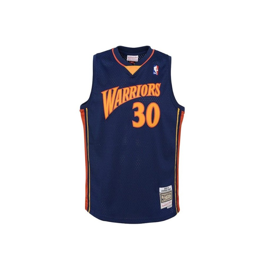 Men Mitchell u0026 Ness Nba Clothing | Mitchell & Ness Youth Swingman Jersey Golden State Warriors Stephen Curry Home 09/10 - Navy