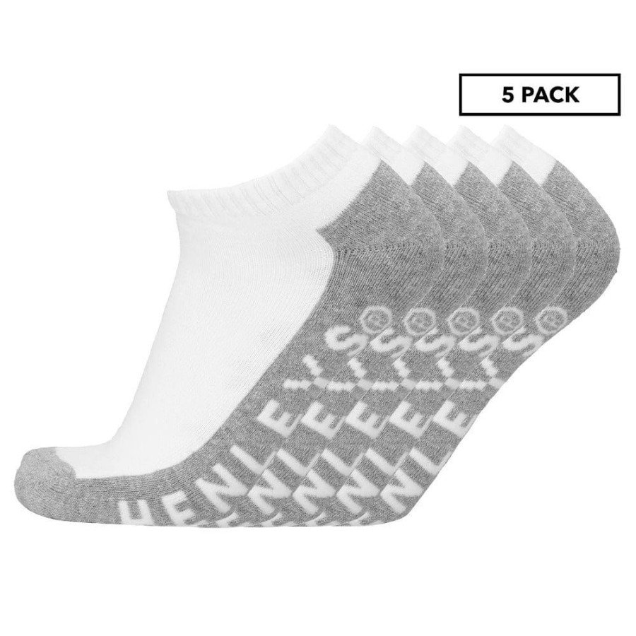 Men Henleys Socks | Henleys Active Ankle Sock 5 Pack - White