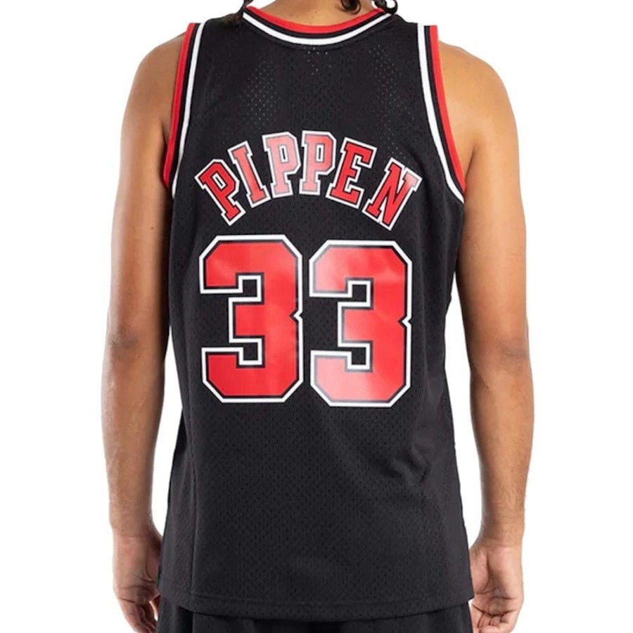 Men Mitchell u0026 Ness Nba Clothing | Mitchell & Ness Swingman Jersey Chicago Bulls Scottie Pippen Alt 97/98 - Black