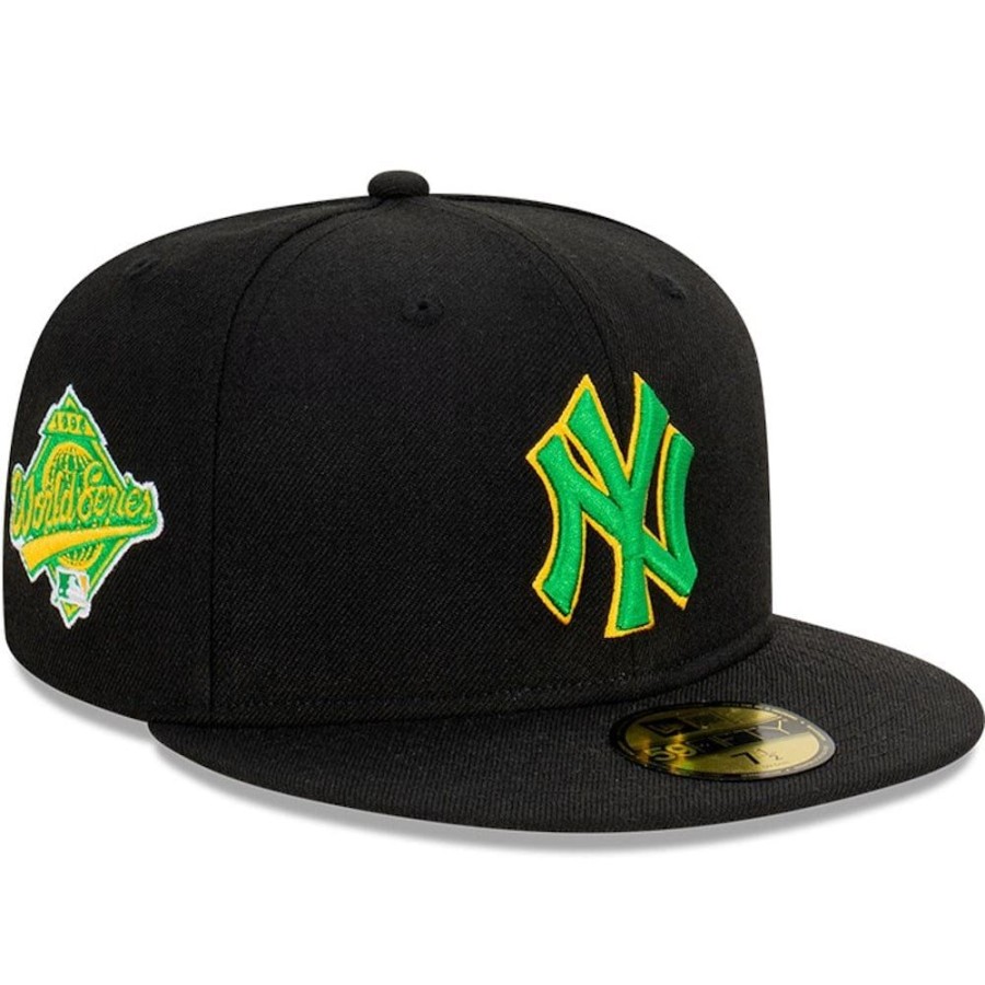 Men New Era Fitted | New Era 59Fifty Digi Colour Fitted Cap New York Yankees - Black / Kelly Green / Manilla