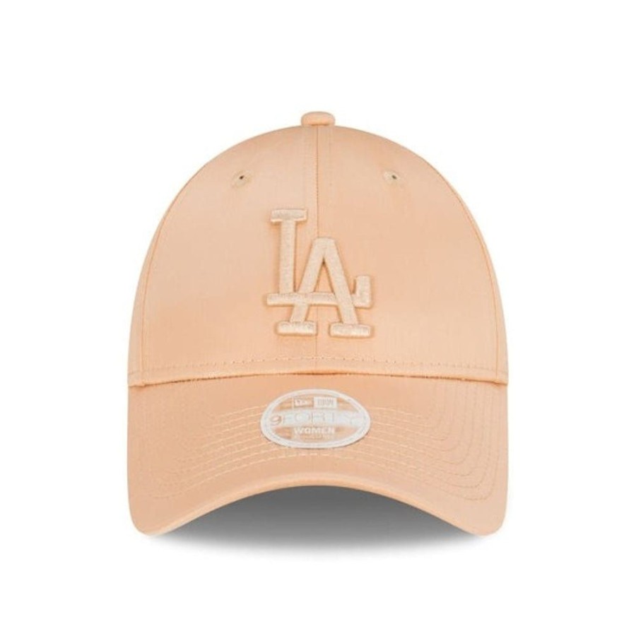 Women New Era Headwear | New Era Womens 9Forty Tonal Satin Strapback Los Angeles Dodgers - Camel