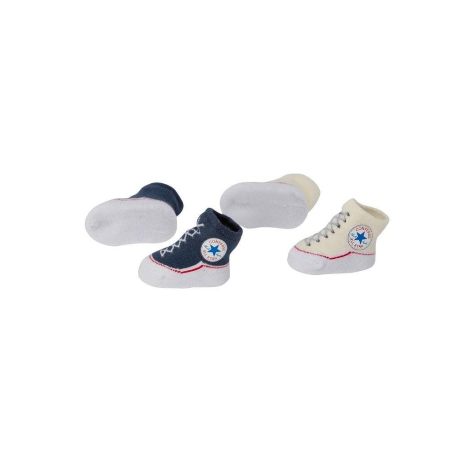 Kids Converse Infants | Converse Infants Chuck Taylor Booties 2 Pack - Ivory / Navy