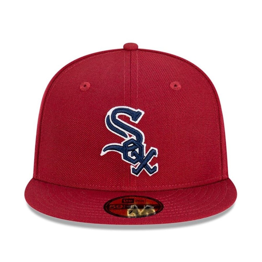 Men New Era Mlb Hats | New Era 59Fifty Bordeaux Blue Fitted Cap Chicago White Sox - Cardinal / Navy