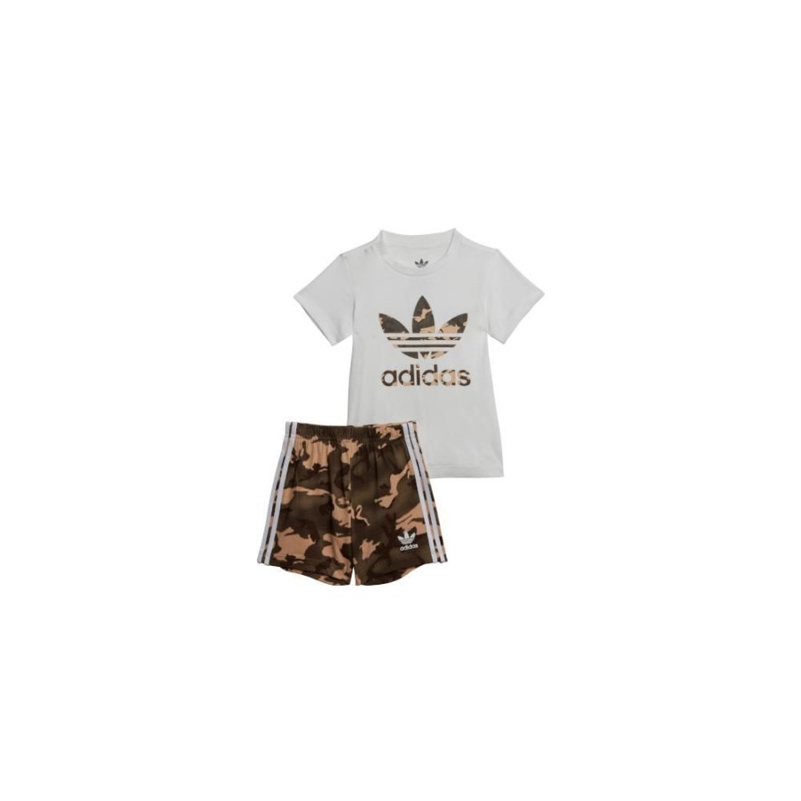 Kids Adidas Kids | Adidas Infants Camo Short Tee Set - White