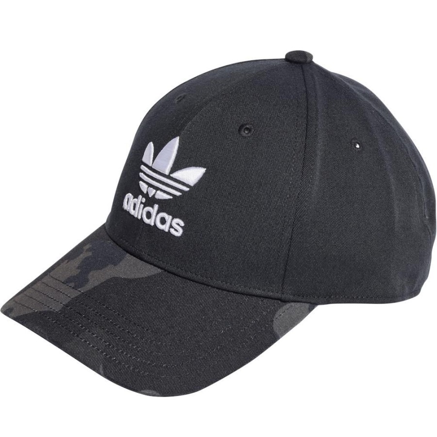 Men Adidas Strapback | Adidas Camo Baseball Strapback Cap - Utility Black