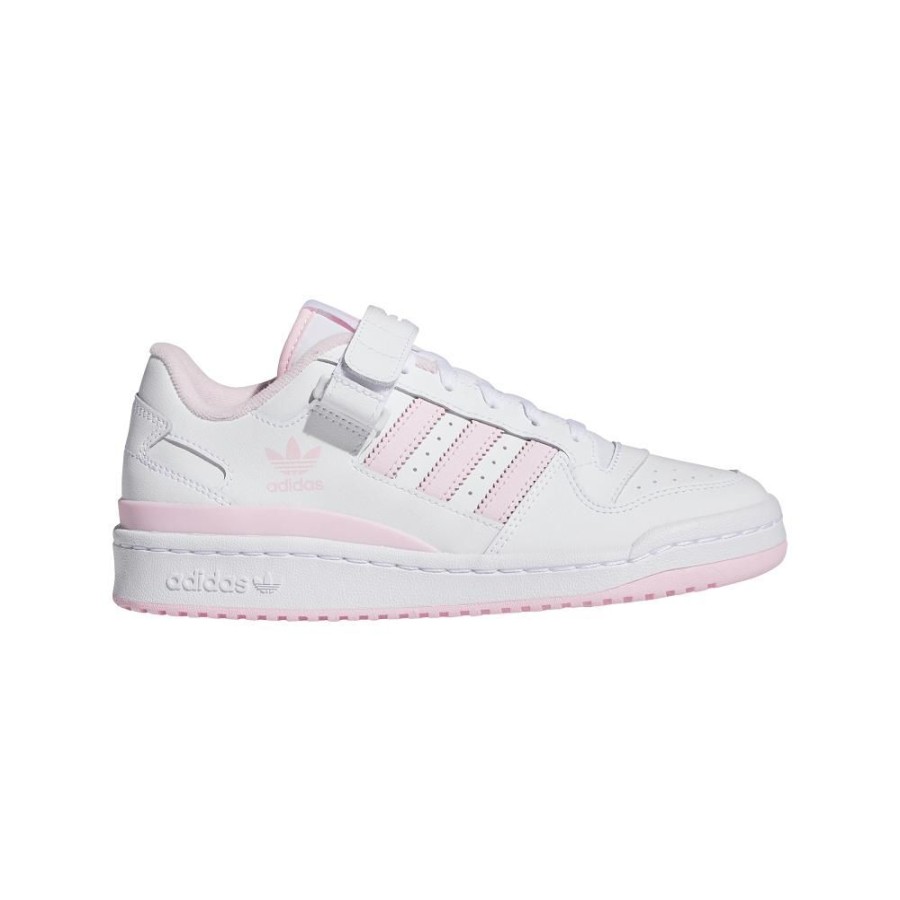 Women Adidas Adidas | Adidas Womens Forum Low - White / Coral Pink