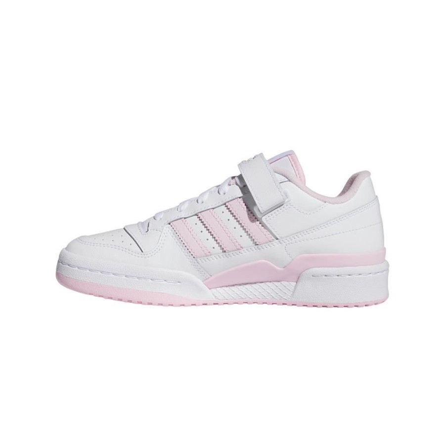 Women Adidas Adidas | Adidas Womens Forum Low - White / Coral Pink